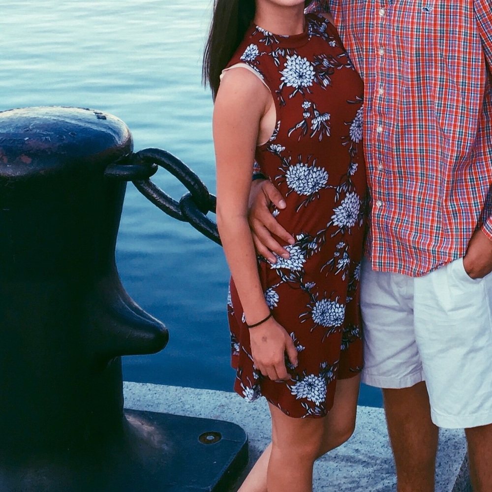 Red Floral Mini Dress